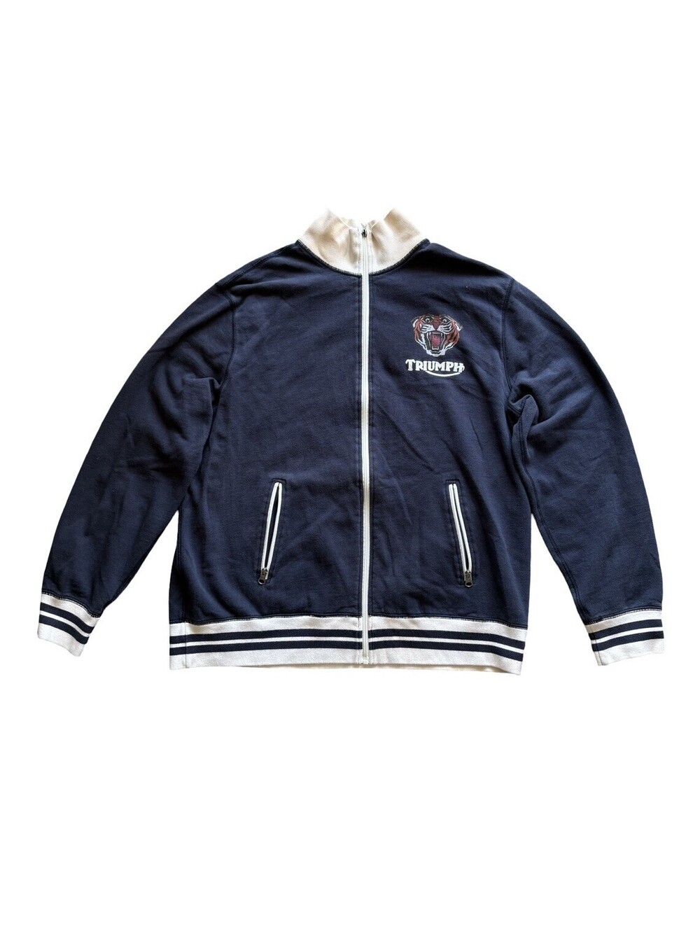 Lucky Brand Vintage Inspired Triumph Jacket Size 2XL Tiger Bonneville Motorcycle